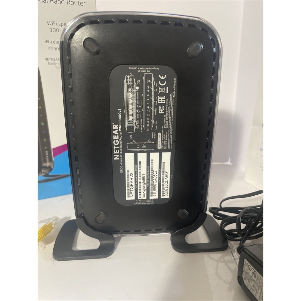 NETGEAR Wi-Fi Router Wireless N600 Dual Band Router‎ WNDR3400 - Open Box - Picture 8 of 12